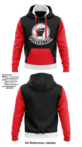 Hoodie, Weaver Bearcats, Women's Volleyball, Teamtime, Team time, sublimation, custom sports apparel, team uniforms, spirit wear, spiritwear, sports uniforms, custom shirts, team store, custom team store, fundraiser sports, apparel fundraiser