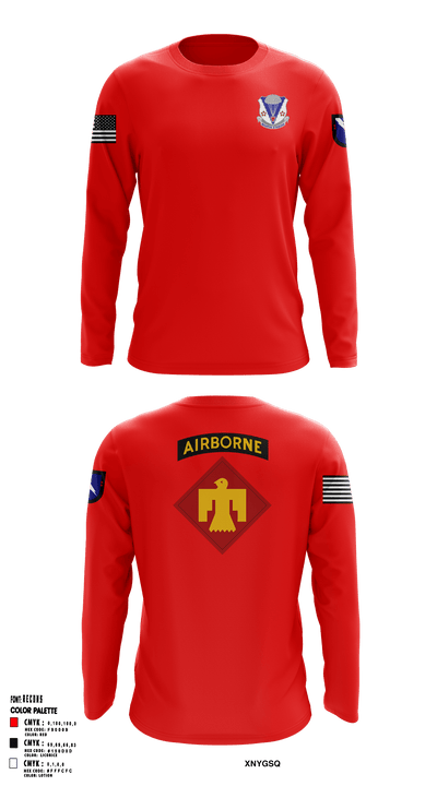 2-134 airborne 60941653 Long Sleeve Performance Shirt - 1