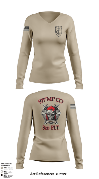 Women's Long Sleeve Vneck Shirt, , Army, Teamtime, Team time, sublimation, custom sports apparel, team uniforms, spirit wear, spiritwear, sports uniforms, custom shirts, team store, custom team store, fundraiser sports, apparel fundraiser