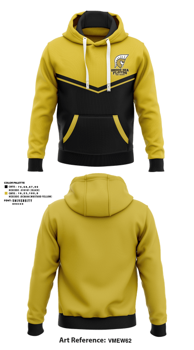 Green Sea Floyds High School Track 80656358 Hoodie - 1