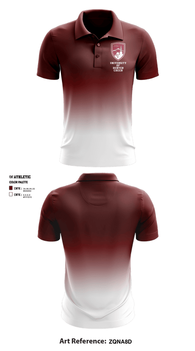 University of Denver Cheer 87569345 Short Sleeve Performance Polo - 1