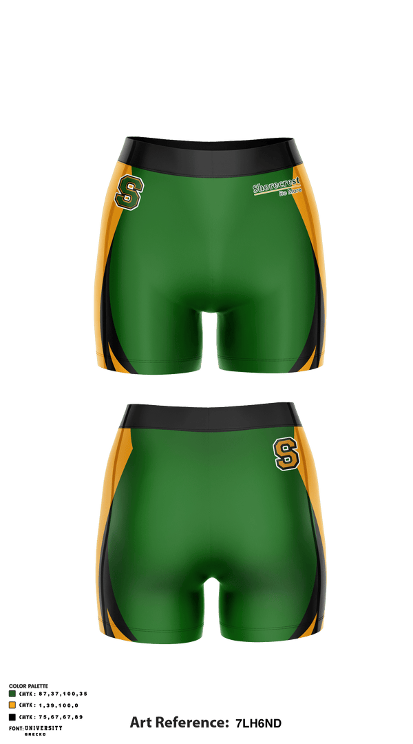 Women's Compression Shorts, Shorecrest Preparatory School Chargers, Women's Basketball, Teamtime, Team time, sublimation, custom sports apparel, team uniforms, spirit wear, spiritwear, sports uniforms, custom shirts, team store, custom team store, fundraiser sports, apparel fundraiser
