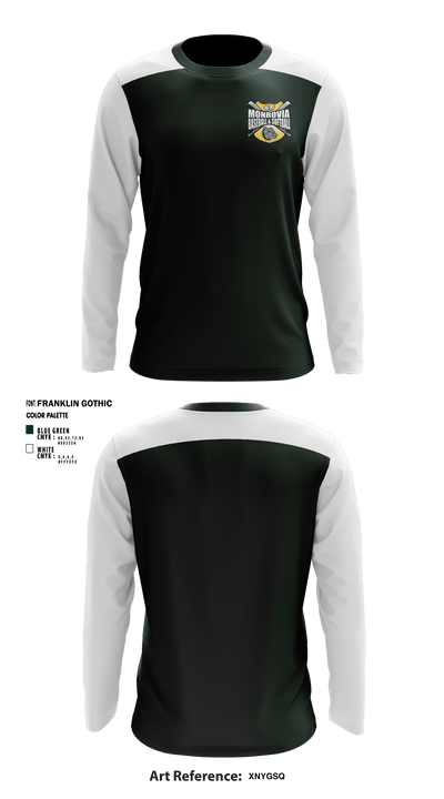 Monrovia Youth Organized Baseball and Softball 86858089 Long Sleeve Performance Shirt - 1