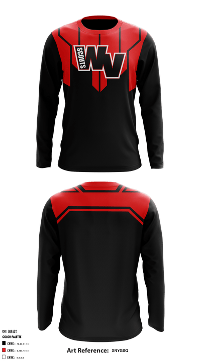 West Valley Scouts 82143538 Long Sleeve Performance Shirt - 1