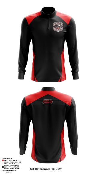 Quarter Zip Jacket, Homer Jr. Knights, Men's Basketball, Teamtime, Team time, sublimation, custom sports apparel, team uniforms, spirit wear, spiritwear, sports uniforms, custom shirts, team store, custom team store, fundraiser sports, apparel fundraiser