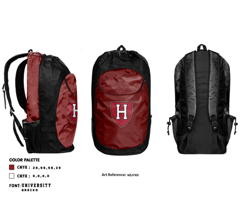 Gear Bag, Harvard University Soccer, Men's Soccer, Teamtime, Team time, sublimation, custom sports apparel, team uniforms, spirit wear, spiritwear, sports uniforms, custom shirts, team store, custom team store, fundraiser sports, apparel fundraiser