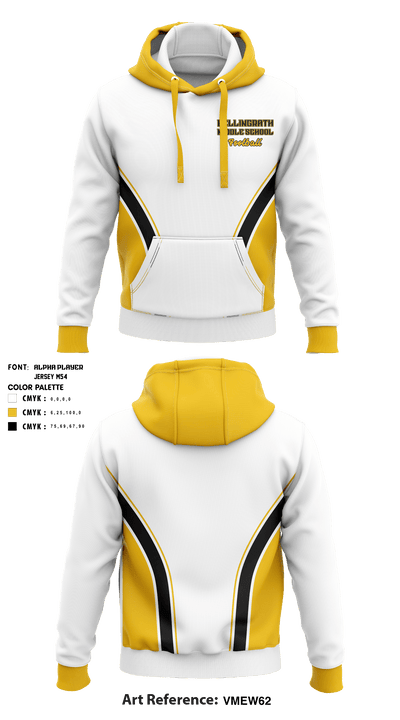Bellingrath Middle School Football 75915550 Hoodie - 1