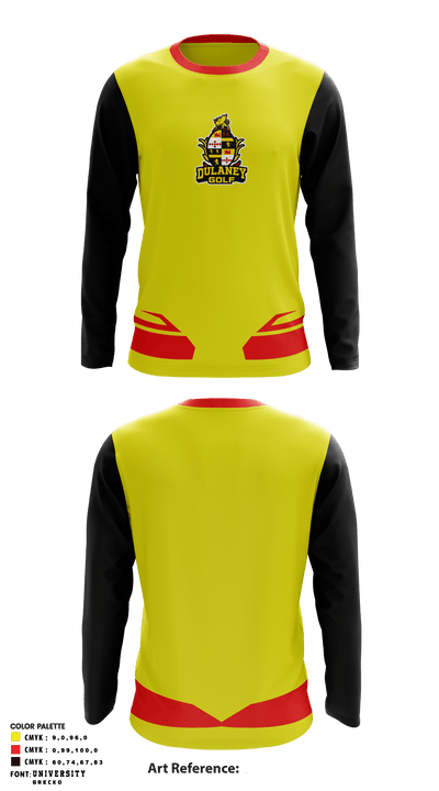 Dulaney High School Golf 85820944 Long Sleeve Performance Shirt - 1
