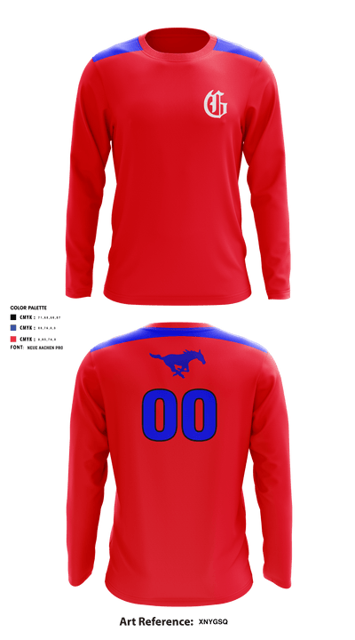 Grapevine Mustangs 91770240 Long Sleeve Performance Shirt - 5