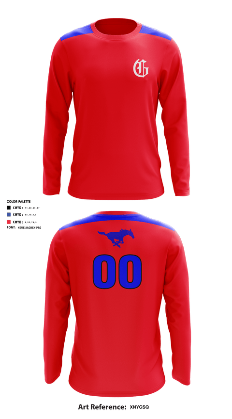 Long Sleeve Performance Shirt, Grapevine Mustangs, Baseball, Teamtime, Team time, sublimation, custom sports apparel, team uniforms, spirit wear, spiritwear, sports uniforms, custom shirts, team store, custom team store, fundraiser sports, apparel fundraiser