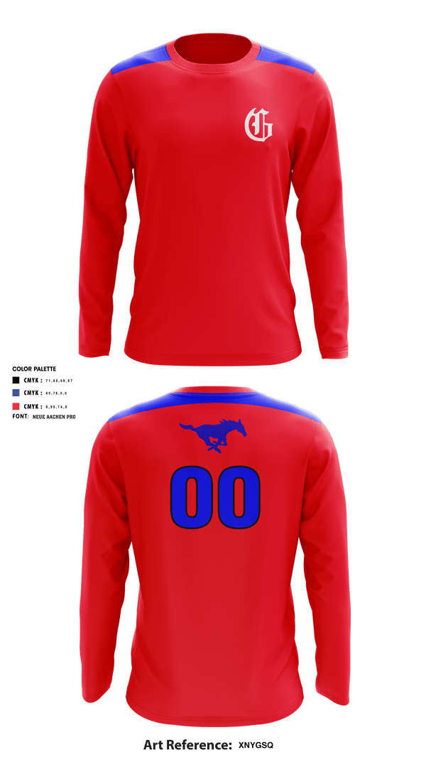 Long Sleeve Performance Shirt, Grapevine Mustangs, Baseball, Teamtime, Team time, sublimation, custom sports apparel, team uniforms, spirit wear, spiritwear, sports uniforms, custom shirts, team store, custom team store, fundraiser sports, apparel fundraiser