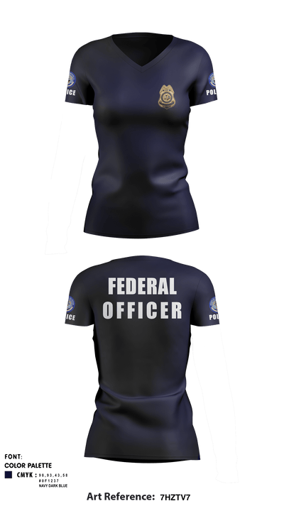 BIA POLICE 54226470 Women's Short Sleeve V-neck Shirt - 3