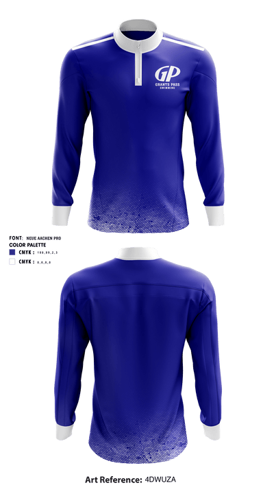 Grants Pass High School Swimming 44774767 Quarter Zip Jacket - 1