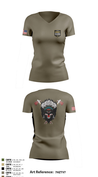 Women's Short Sleeve Vneck Shirt, , Army, Teamtime, Team time, sublimation, custom sports apparel, team uniforms, spirit wear, spiritwear, sports uniforms, custom shirts, team store, custom team store, fundraiser sports, apparel fundraiser