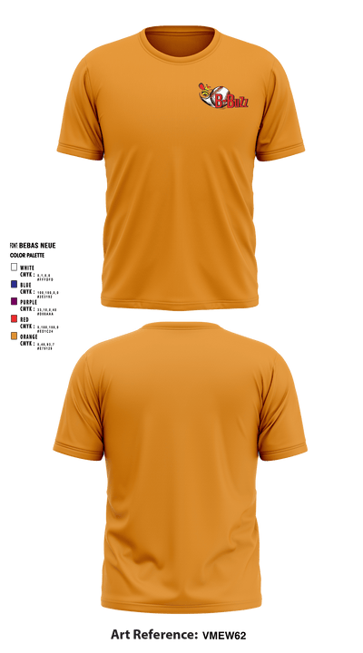 B Buzz Baseball League 70409945 Short Sleeve Performance Shirt - 6