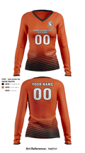 Warren-Alvarado-Oslo High School Women's Volleyball 13579466 Women's Long Sleeve V-neck Shirt - 2