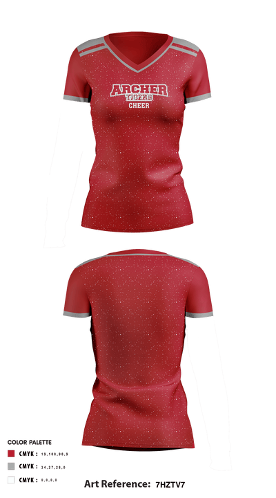 Archer Athletic Association 85302557 Women's Short Sleeve V-neck Shirt - 3