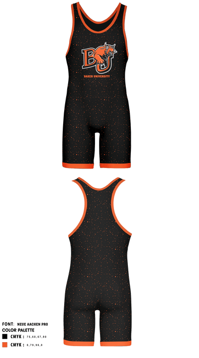 Baker University Wrestling 44034728 Wrestling Singlet - 1