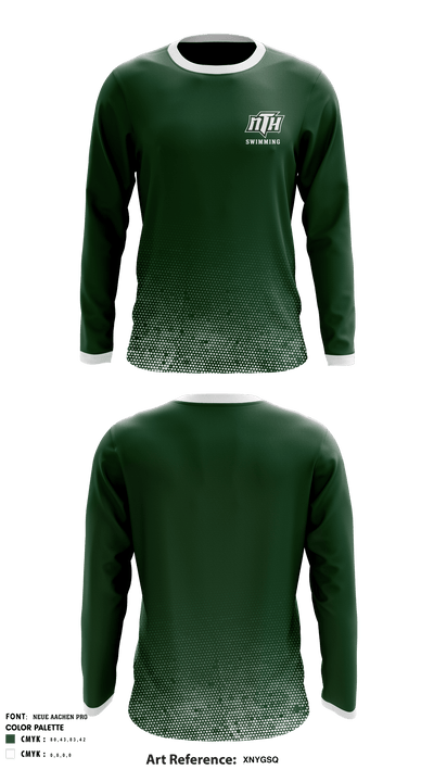 North Hall High School Swimming 67249085 Long Sleeve Performance Shirt - 2