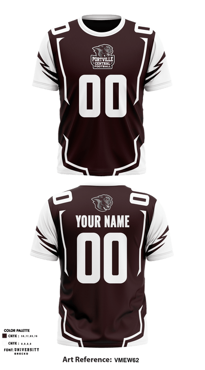 Portville Central High School Football 13304766 Short Sleeve Performance Shirt - 2