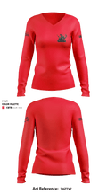 554th ECC 32477505 Women's Long Sleeve V-neck Shirt - 1
