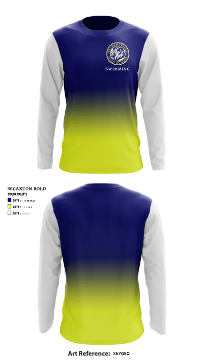 Walkersville High School Swimming 14429382 Long Sleeve Performance Shirt - 1