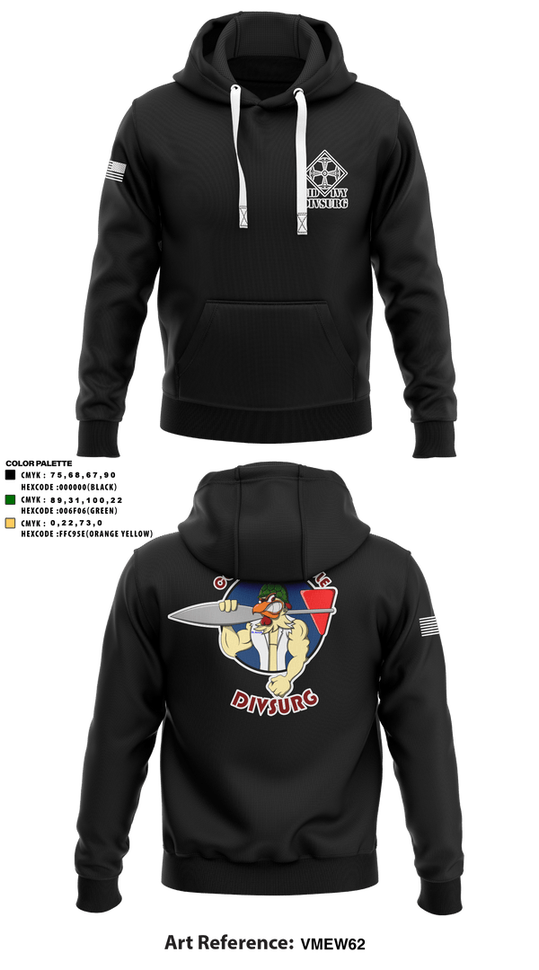 Hoodie, DIVSURG, 4ID, Army, Teamtime, Team time, sublimation, custom sports apparel, team uniforms, spirit wear, spiritwear, sports uniforms, custom shirts, team store, custom team store, fundraiser sports, apparel fundraiser