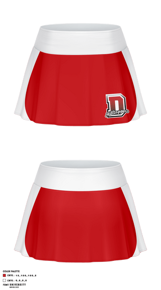 Skort, Durfee High School Cheer, , Teamtime, Team time, sublimation, custom sports apparel, team uniforms, spirit wear, spiritwear, sports uniforms, custom shirts, team store, custom team store, fundraiser sports, apparel fundraiser