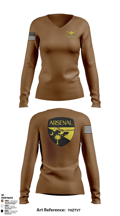 Arsenal Company 19808610 Women's Long Sleeve V-neck Shirt - 1