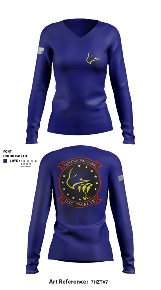 Women's Long Sleeve Vneck Shirt, , Navy, Teamtime, Team time, sublimation, custom sports apparel, team uniforms, spirit wear, spiritwear, sports uniforms, custom shirts, team store, custom team store, fundraiser sports, apparel fundraiser