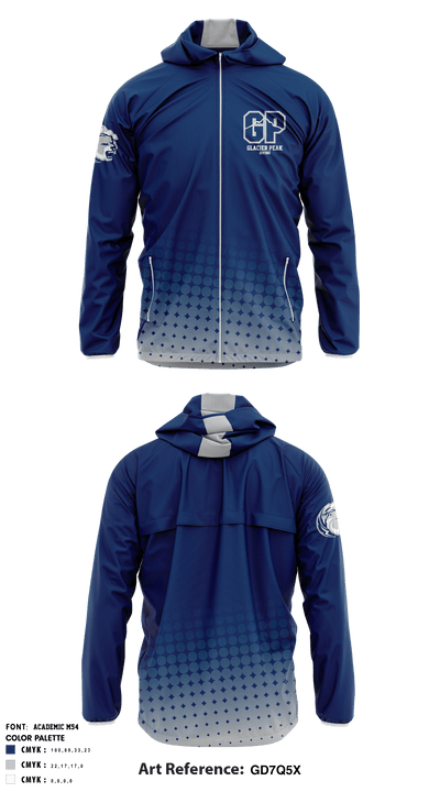 Glacier Peak High School Diving 28554471 Windbreaker - 1