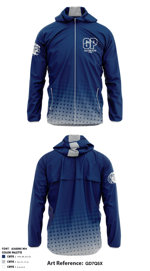 Windbreaker, Glacier Peak High School Diving, School Spirit Store, Teamtime, Team time, sublimation, custom sports apparel, team uniforms, spirit wear, spiritwear, sports uniforms, custom shirts, team store, custom team store, fundraiser sports, apparel fundraiser