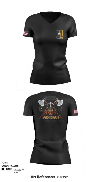 Corpus Christi Viking 49302040 Women's Short Sleeve V-neck Shirt - 1