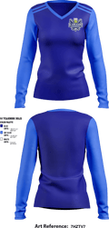 Blanchard Athletic Club 64147570 Women's Long Sleeve V-neck Shirt - 1