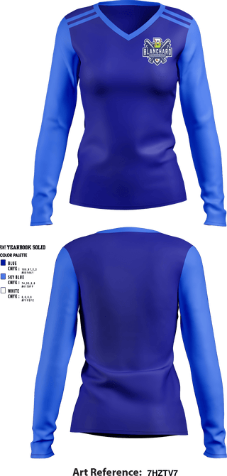 Women's Long Sleeve Vneck Shirt, Blanchard Athletic Club, Baseball, Teamtime, Team time, sublimation, custom sports apparel, team uniforms, spirit wear, spiritwear, sports uniforms, custom shirts, team store, custom team store, fundraiser sports, apparel fundraiser