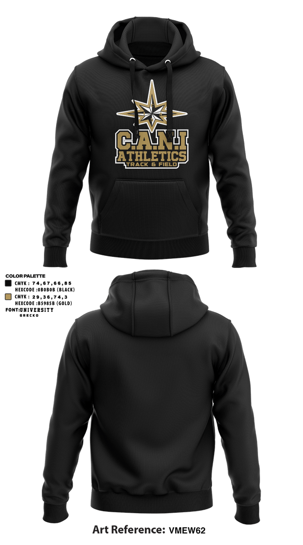 Hoodie, C.A.N.I Athletics Track & Field, Track & Field, Teamtime, Team time, sublimation, custom sports apparel, team uniforms, spirit wear, spiritwear, sports uniforms, custom shirts, team store, custom team store, fundraiser sports, apparel fundraiser