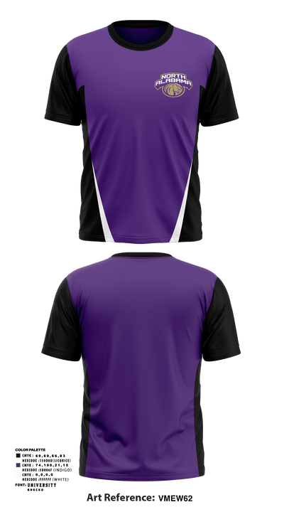 North Alabama United 84507113 Short Sleeve Performance Shirt - 1