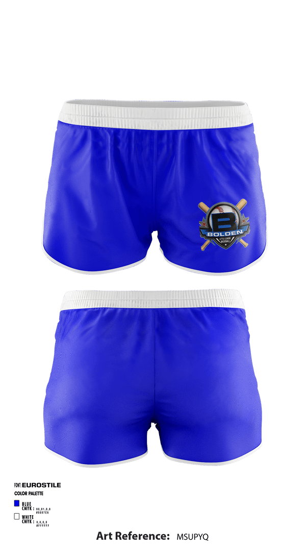 Women's Shorts, Bolden Little League, Baseball, Teamtime, Team time, sublimation, custom sports apparel, team uniforms, spirit wear, spiritwear, sports uniforms, custom shirts, team store, custom team store, fundraiser sports, apparel fundraiser