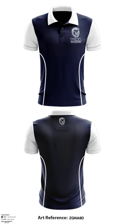 Yuma High School Basketball 97290684 Short Sleeve Performance Polo - 8