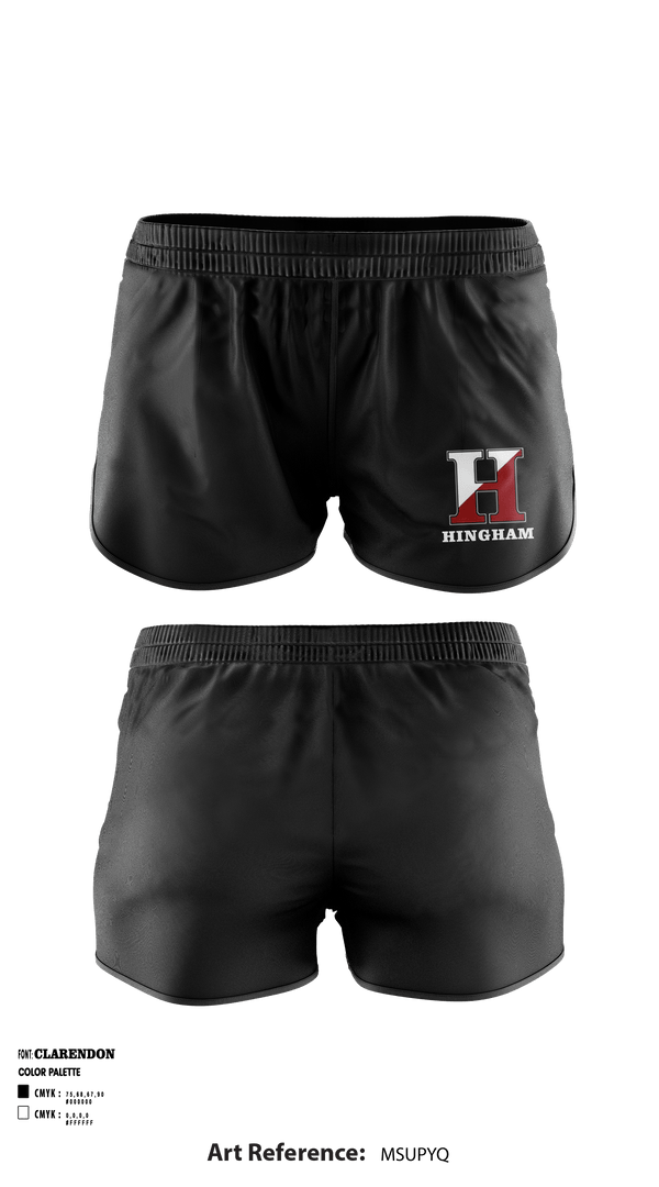 Women's Shorts, Hingham High School, Spirit Store, Teamtime, Team time, sublimation, custom sports apparel, team uniforms, spirit wear, spiritwear, sports uniforms, custom shirts, team store, custom team store, fundraiser sports, apparel fundraiser