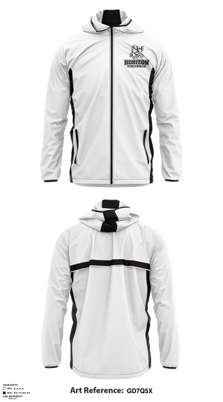 Windbreaker, Horizon High School Football, Football, Teamtime, Team time, sublimation, custom sports apparel, team uniforms, spirit wear, spiritwear, sports uniforms, custom shirts, team store, custom team store, fundraiser sports, apparel fundraiser