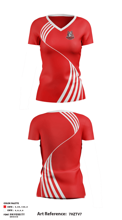 Lake Belton High School Golf 85182618 Women's Short Sleeve V-neck Shirt - 1