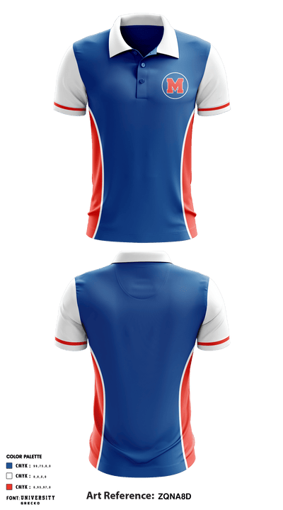 Midway High School Volleyball 88338972 Short Sleeve Performance Polo - 1