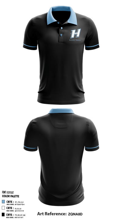 Huntingtown Girls Basketball 50634737 Short Sleeve Performance Polo - 2