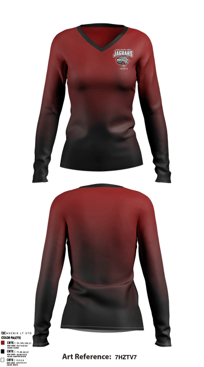 Blue Valley West High School Tennis 45825170 Women's Long Sleeve V-neck Shirt - 1
