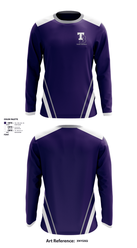 Long Sleeve Performance Shirt, Triboh Baseball, Baseball, Teamtime, Team time, sublimation, custom sports apparel, team uniforms, spirit wear, spiritwear, sports uniforms, custom shirts, team store, custom team store, fundraiser sports, apparel fundraiser