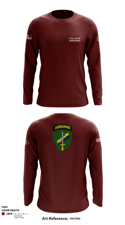 412TH CA BN 7160473 Long Sleeve Performance Shirt - 1