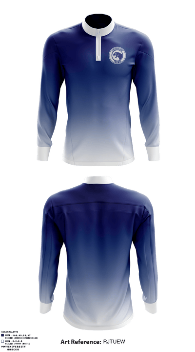 Jemison High School Tennis 98193156 Quarter Zip Jacket - 1