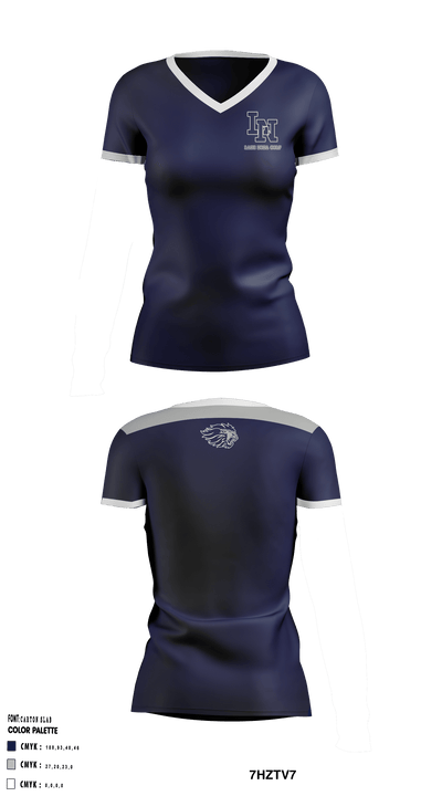 Lake Nona High School Golf 62269107 Women's Short Sleeve V-neck Shirt - 1