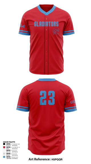 Full Button Baseball Jersey, Gladiator Gold, Baseball, Teamtime, Team time, sublimation, custom sports apparel, team uniforms, spirit wear, spiritwear, sports uniforms, custom shirts, team store, custom team store, fundraiser sports, apparel fundraiser